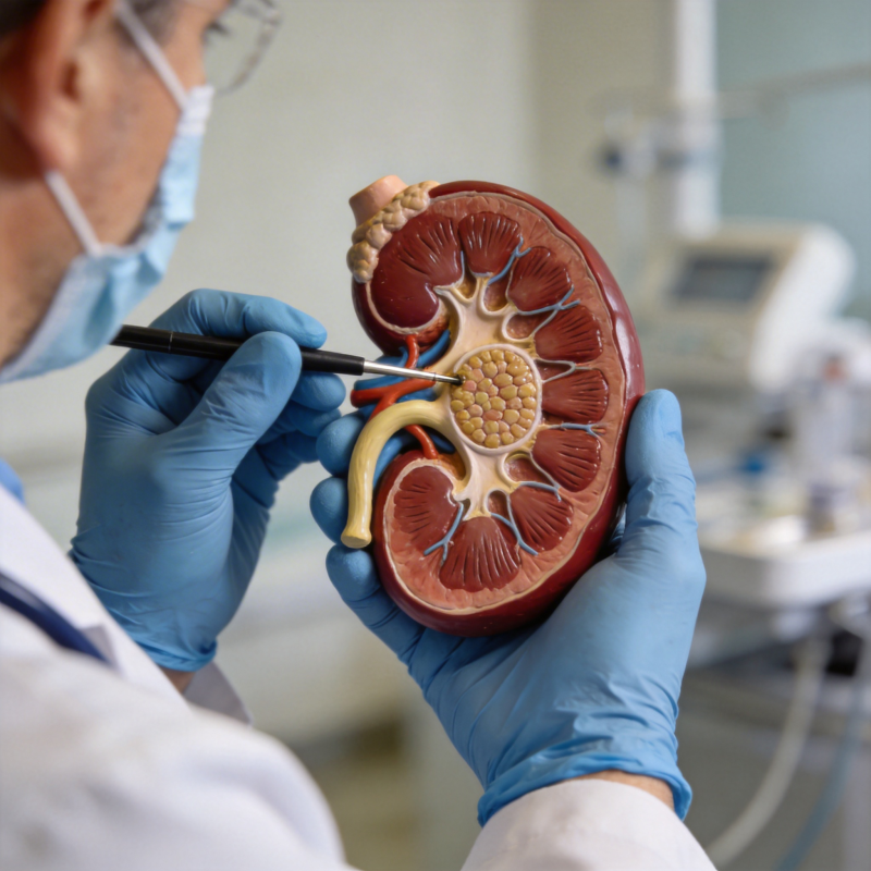 医生讲解肾脏模型图片