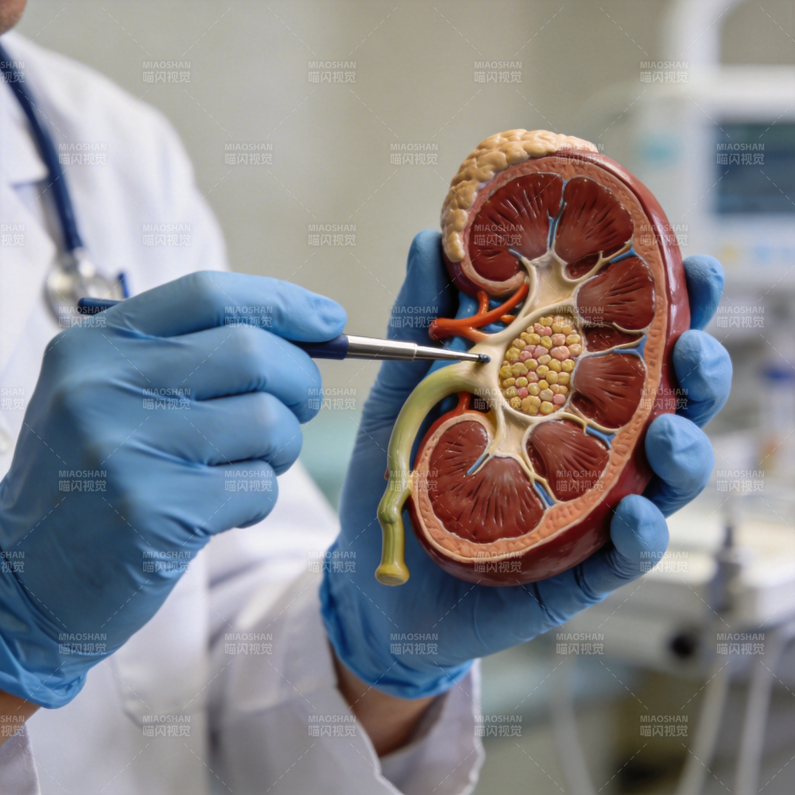 肾脏解剖模型展示图片