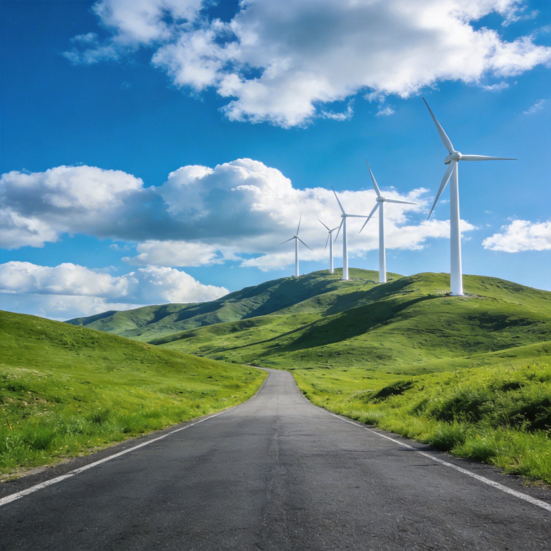 风车绿野行图片