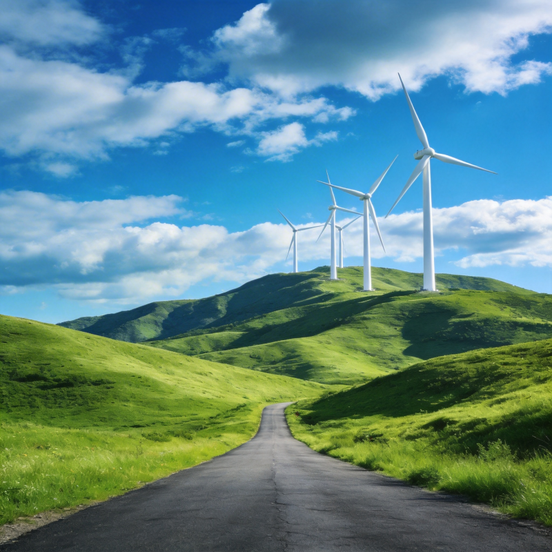 风车绿野之路图片