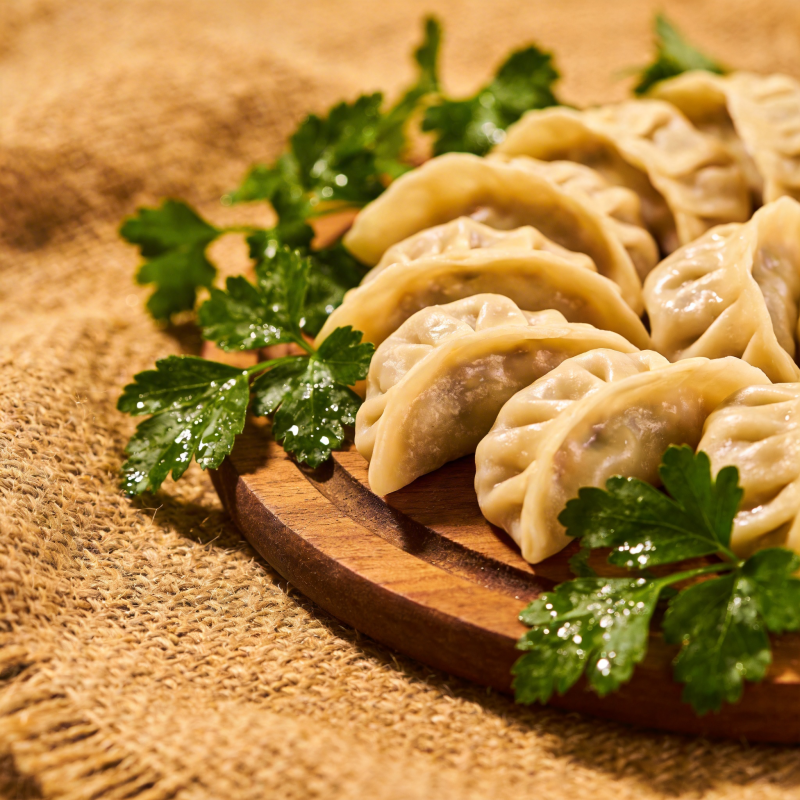 美味饺子配香菜图片