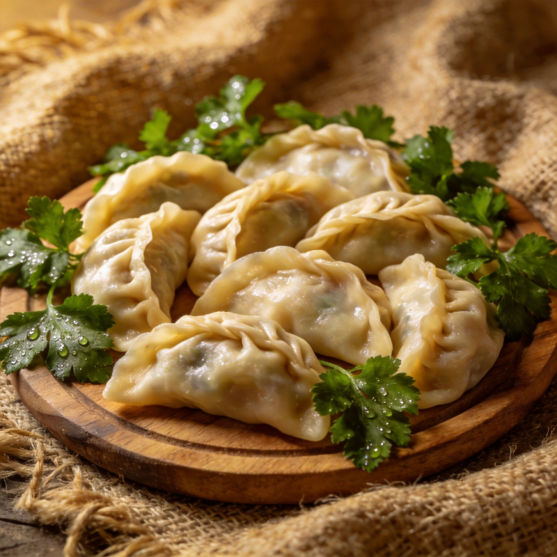 美味饺子配香菜图片