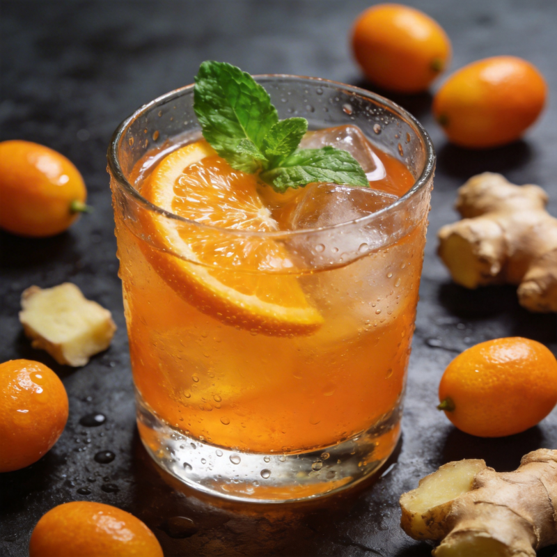 橙香姜汁鸡尾酒图片