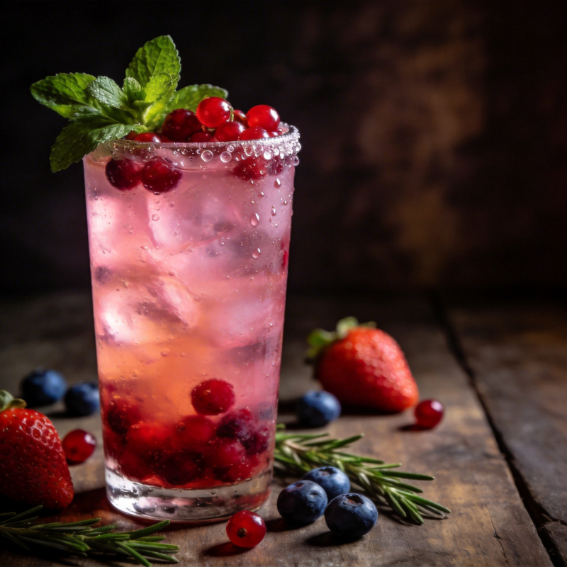 莓果薄荷鸡尾酒图片