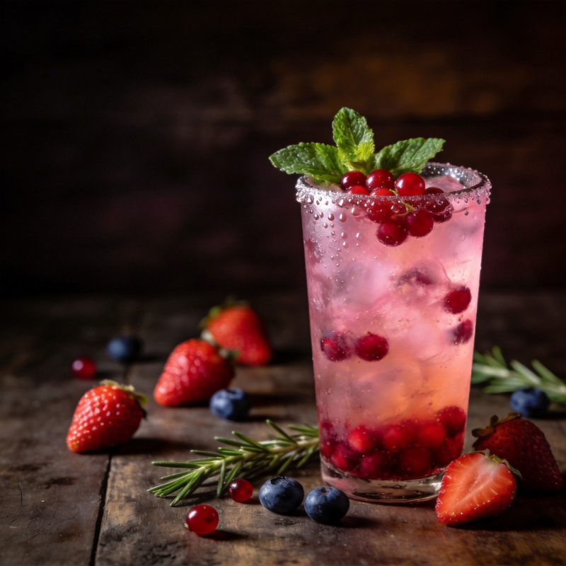 莓果薄荷鸡尾酒图片