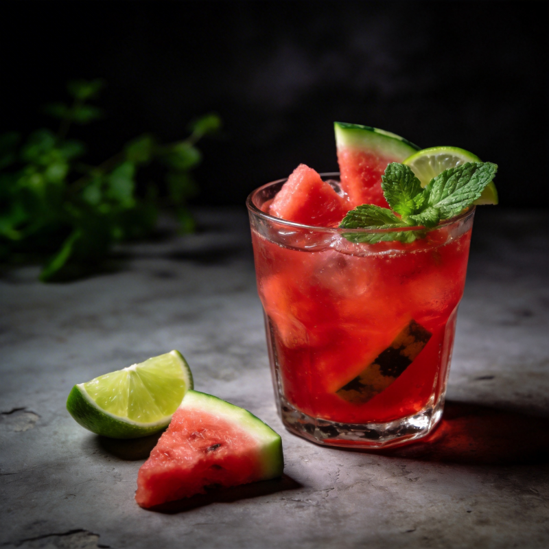 西瓜薄荷饮图片