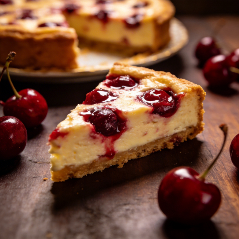 樱桃芝士蛋糕图片