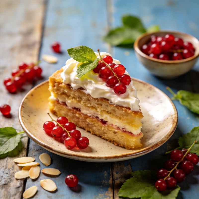 红醋栗蛋糕图片