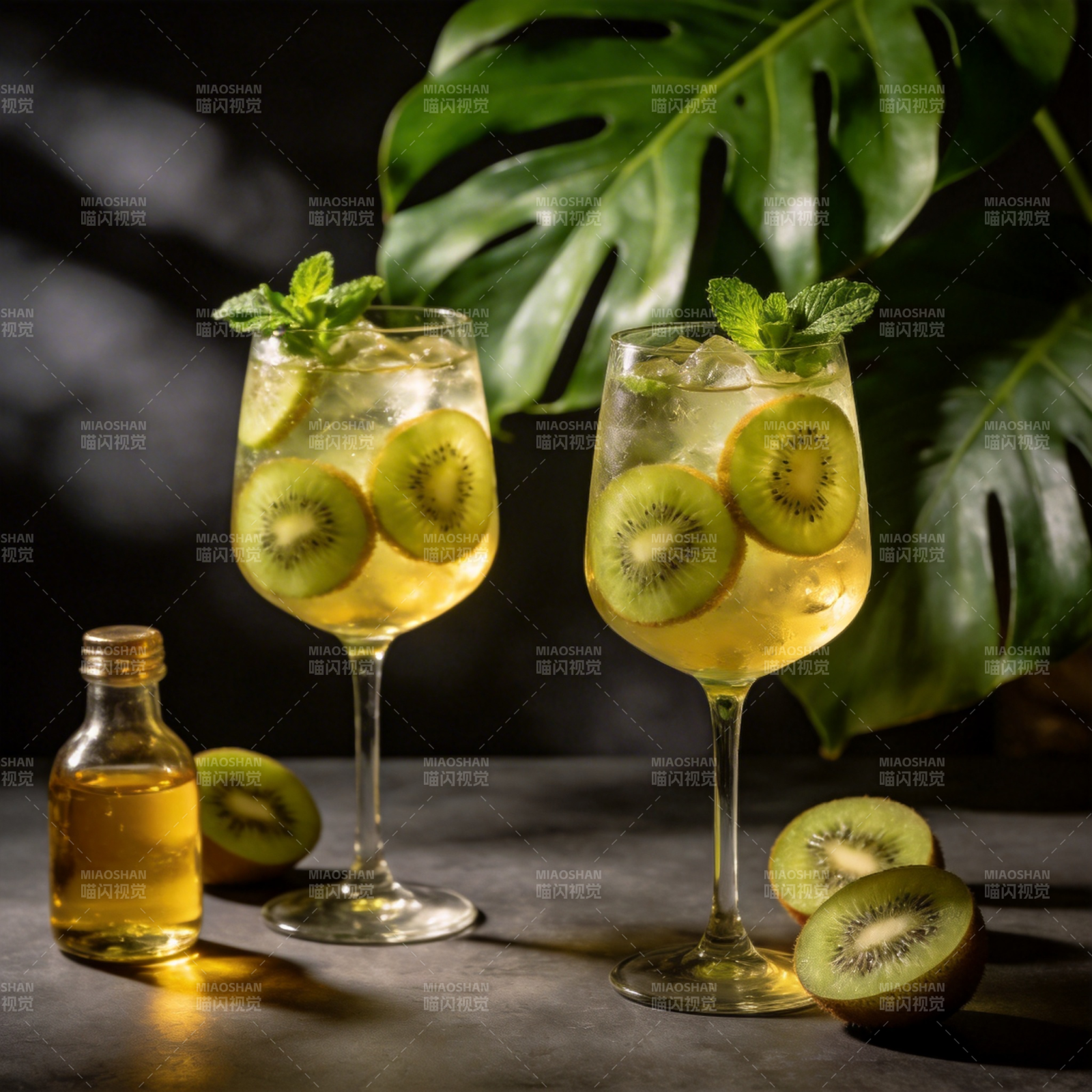 奇异果薄荷饮图片