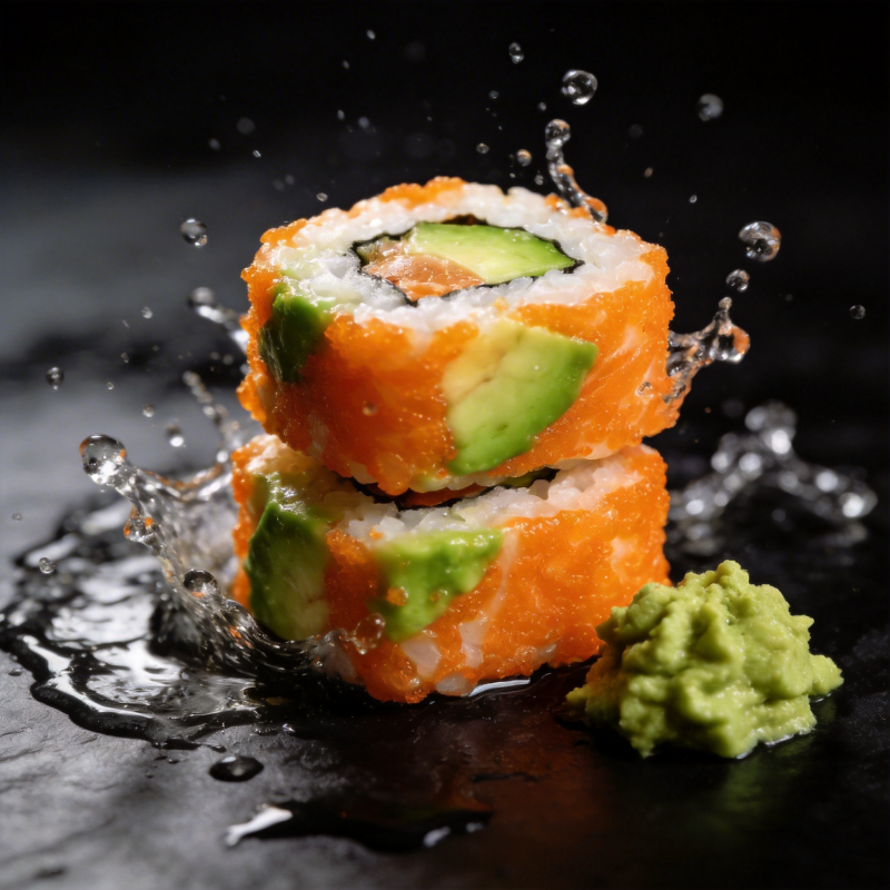 寿司飞溅瞬间图片
