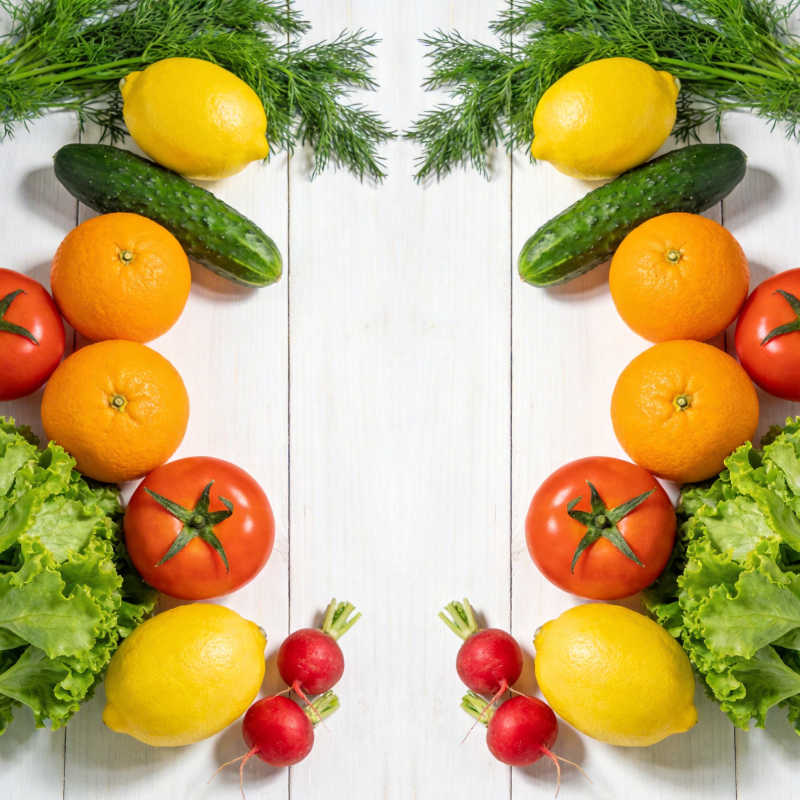 新鲜蔬果拼盘图片