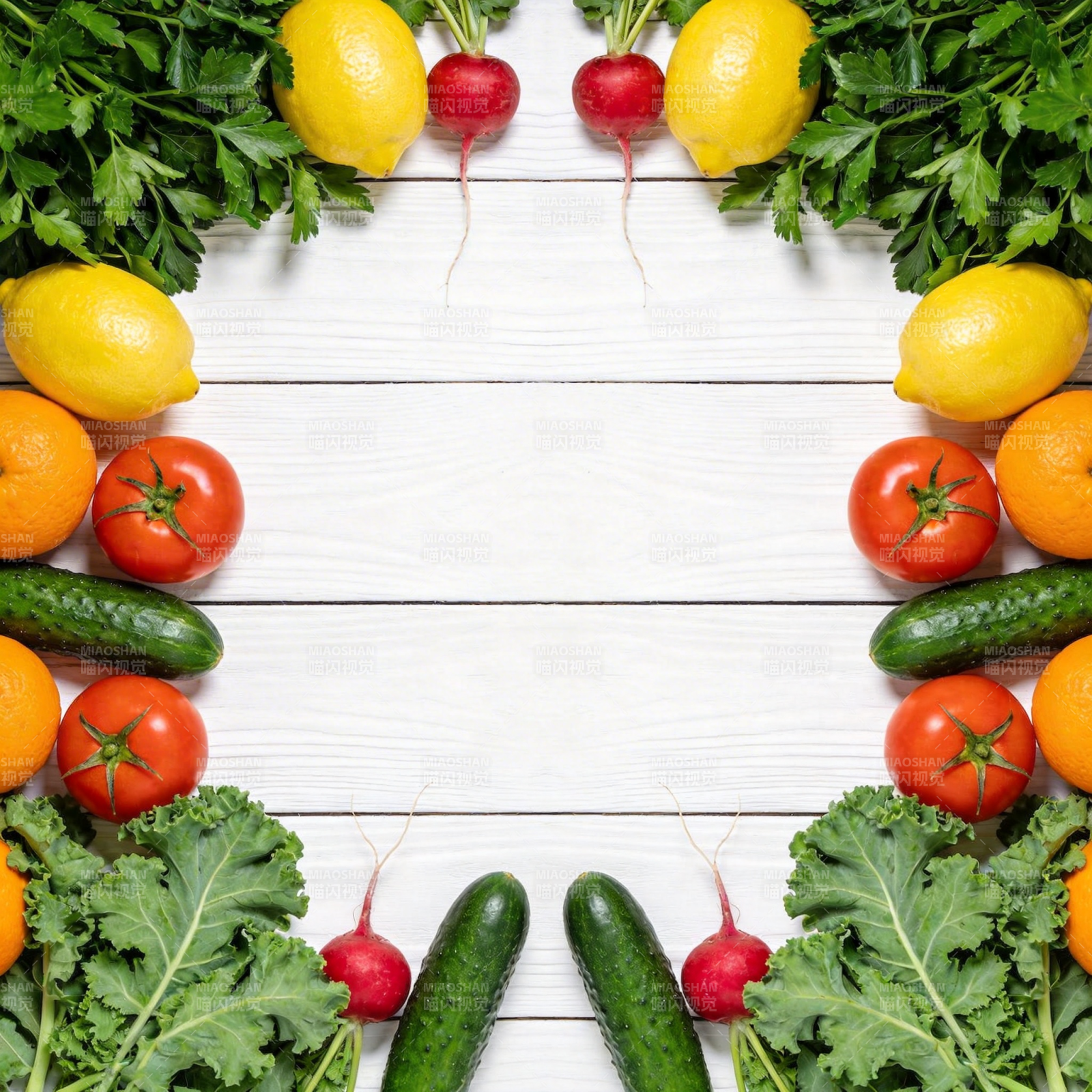 新鲜蔬果环绕图片