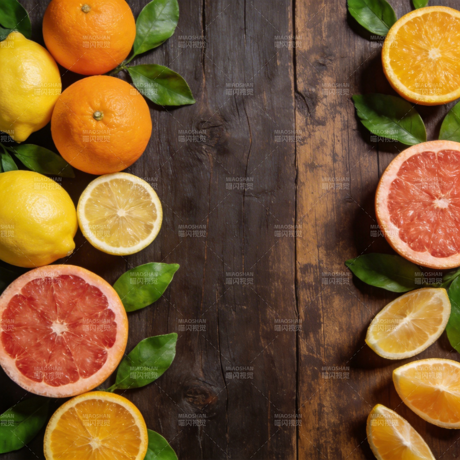 柑橘水果拼盘图片