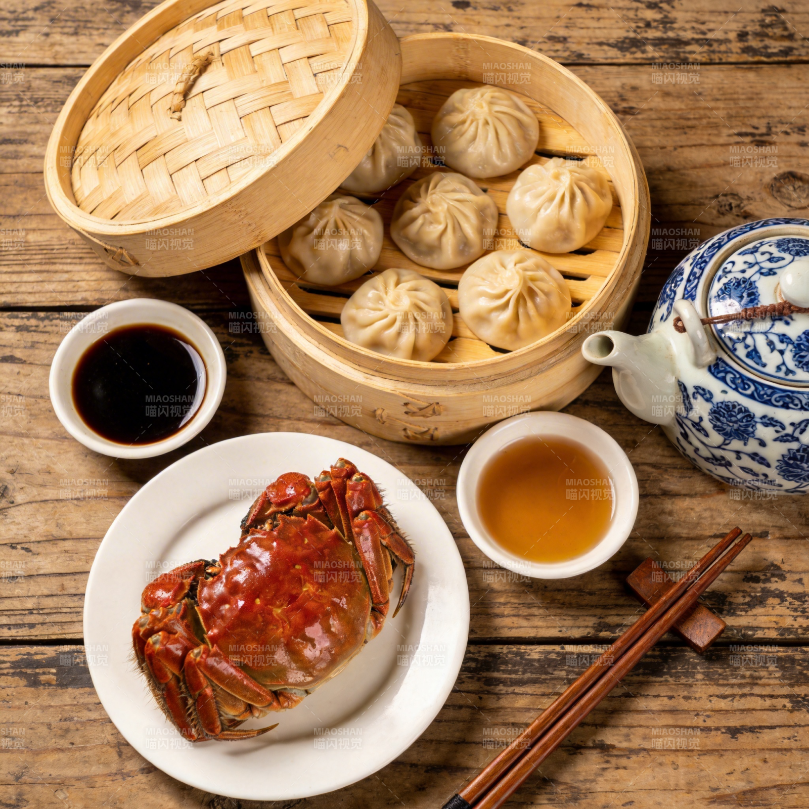 蟹香蒸包茶宴图片