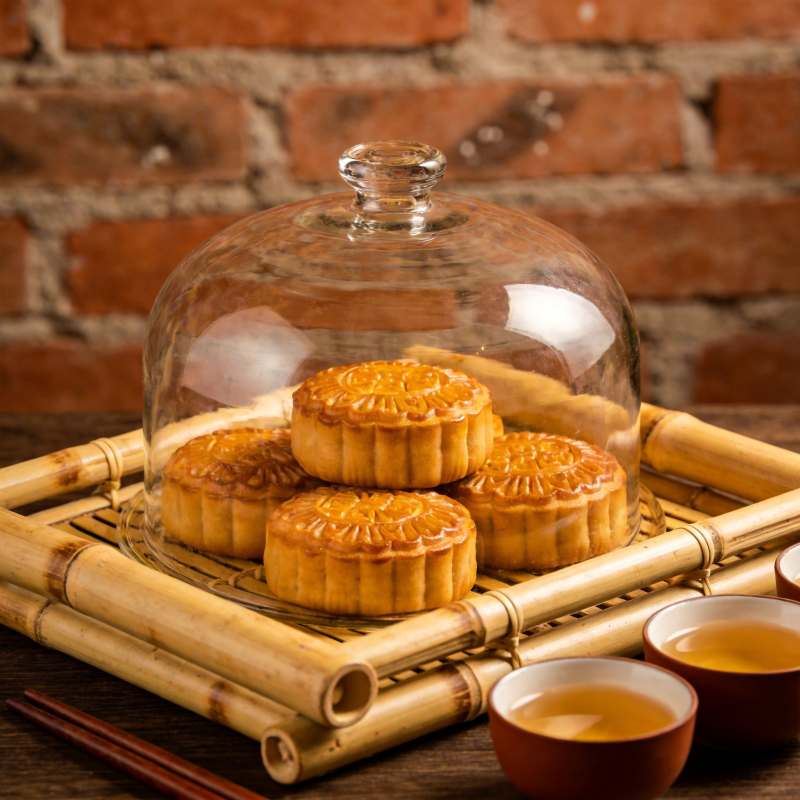 中秋月饼茶香四溢图片