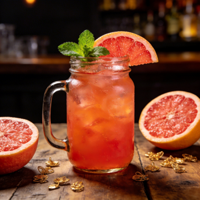 血橙薄荷冰饮图片