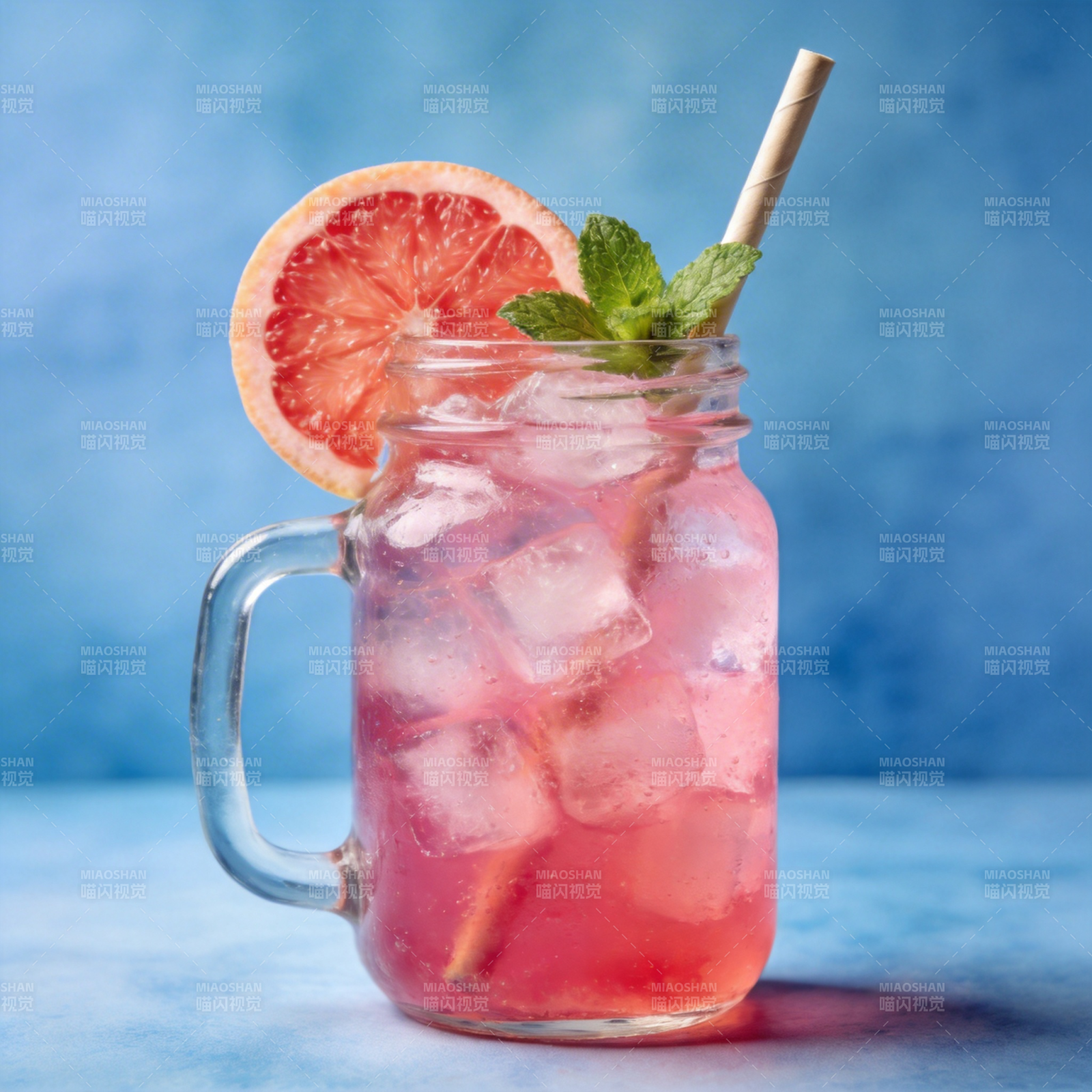 粉红冰饮 清新怡人图片