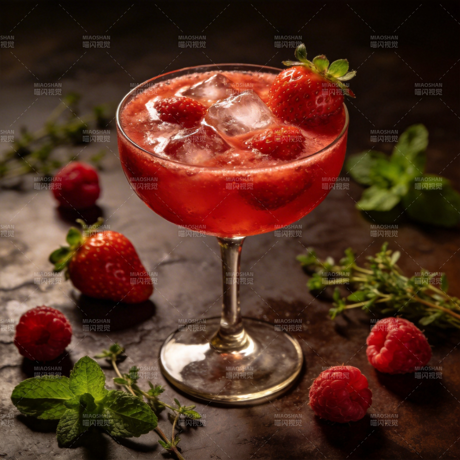 草莓鸡尾酒图片