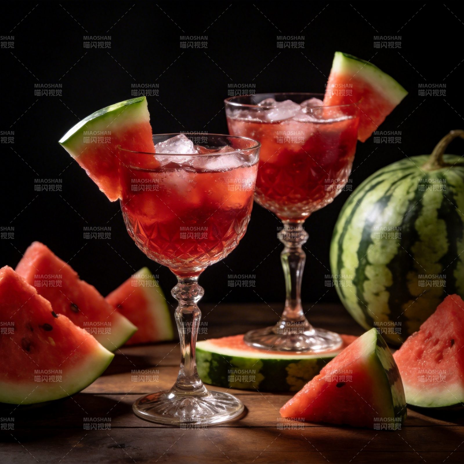 西瓜冰饮清凉一夏图片