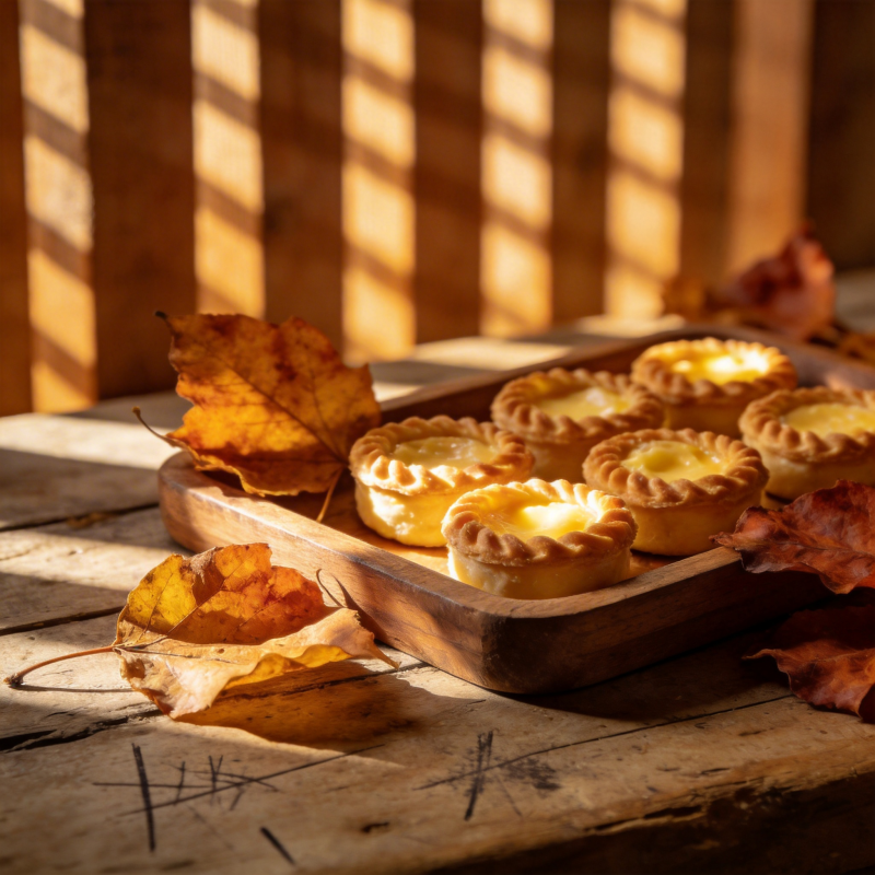 秋日小蛋挞图片