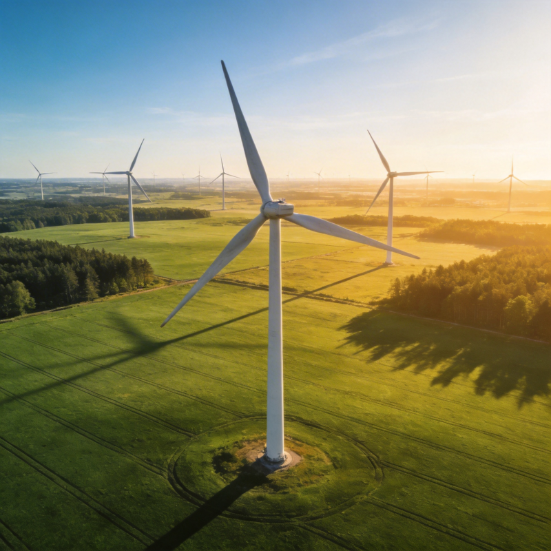 风车田野日出图片