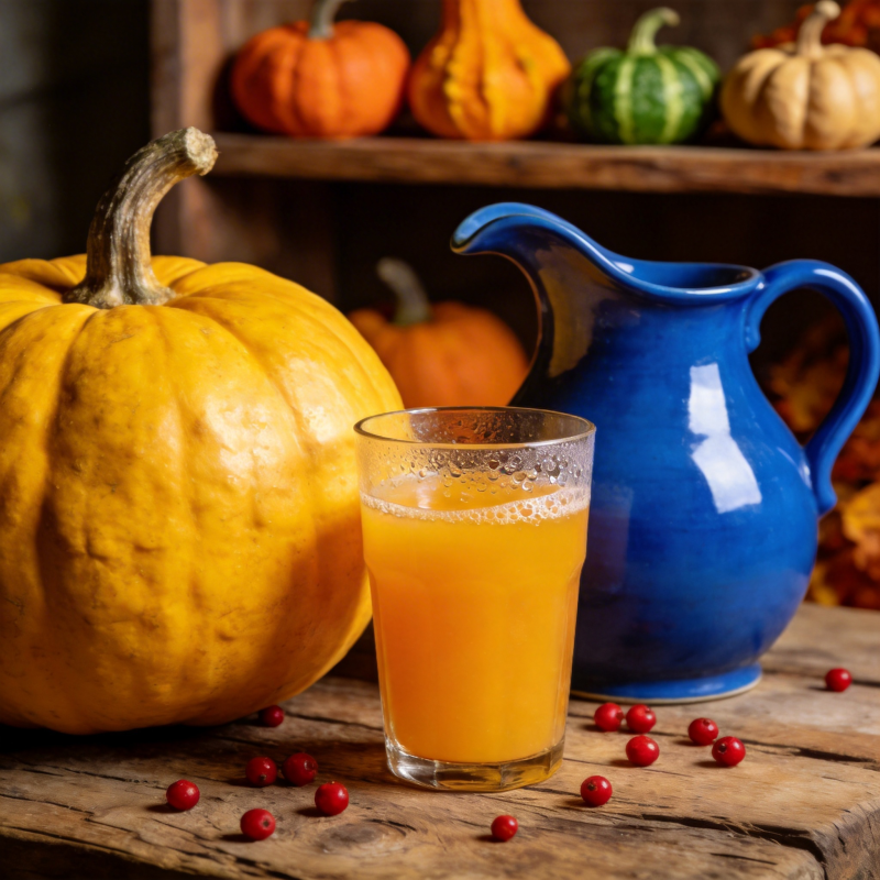 南瓜汁与秋日风情图片