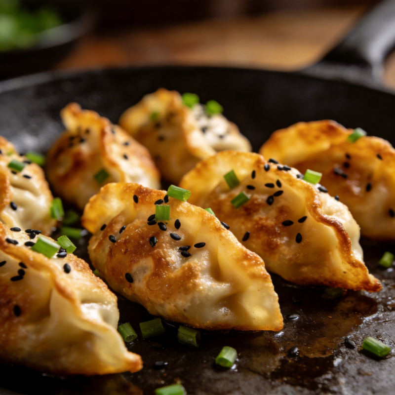 金黄煎饺 香脆可口图片