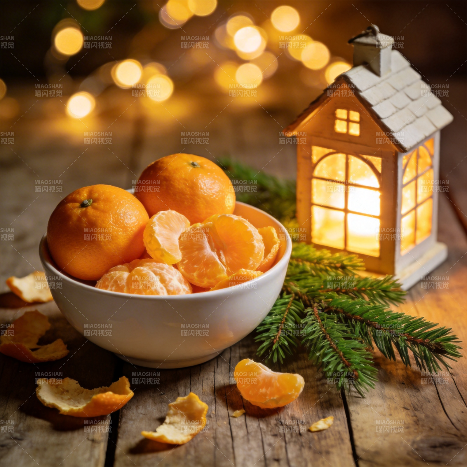 暖光橙香圣诞夜图片