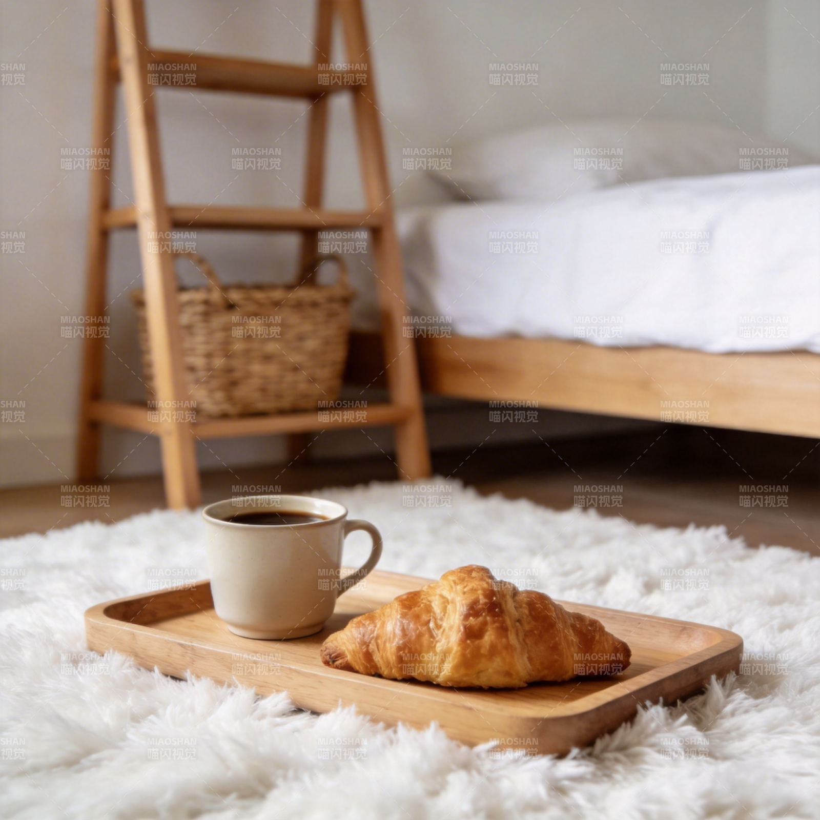 卧室早餐时光图片