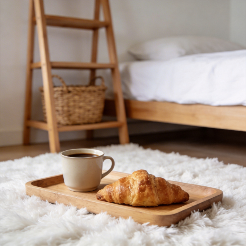 卧室早餐时光图片