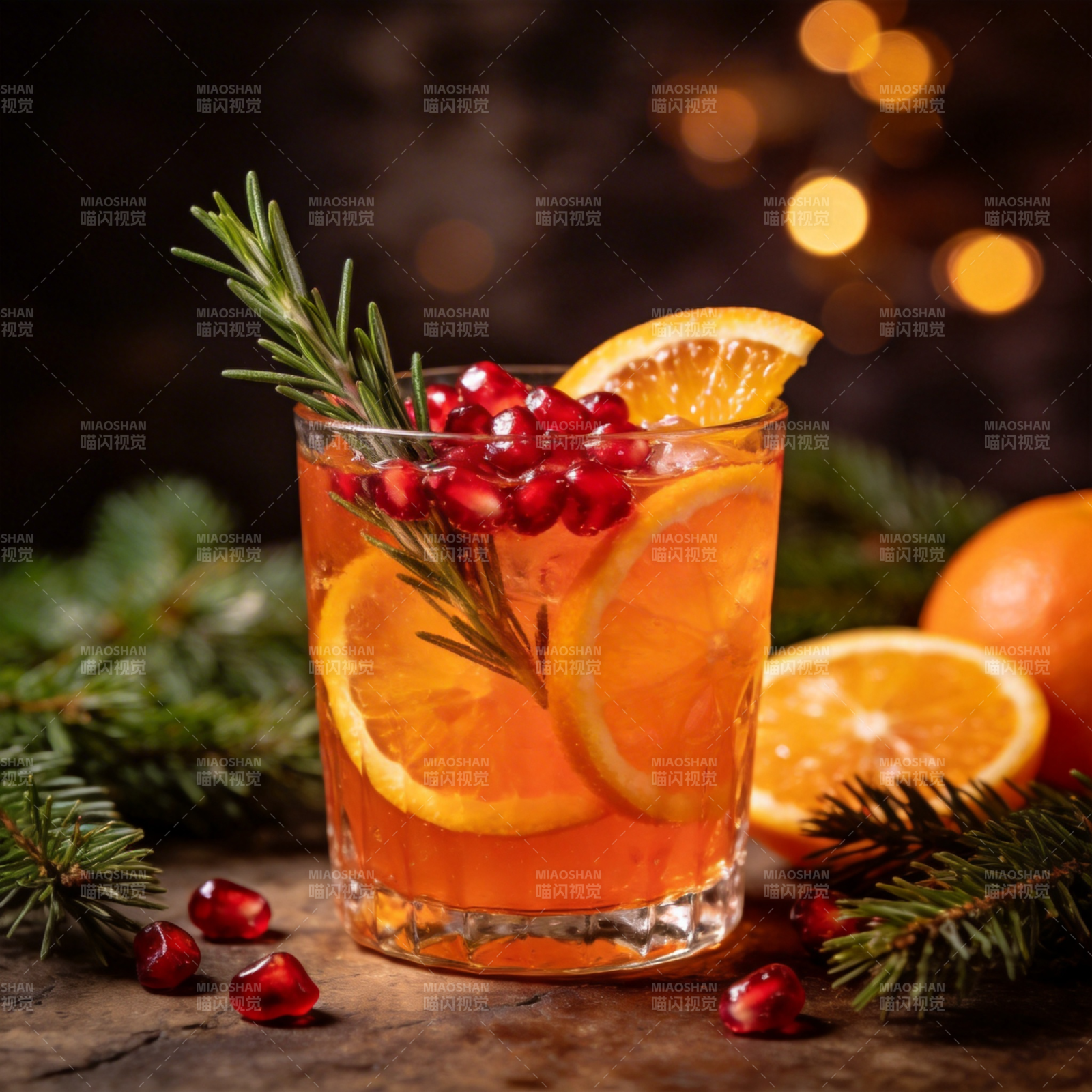 节日橙香鸡尾酒图片