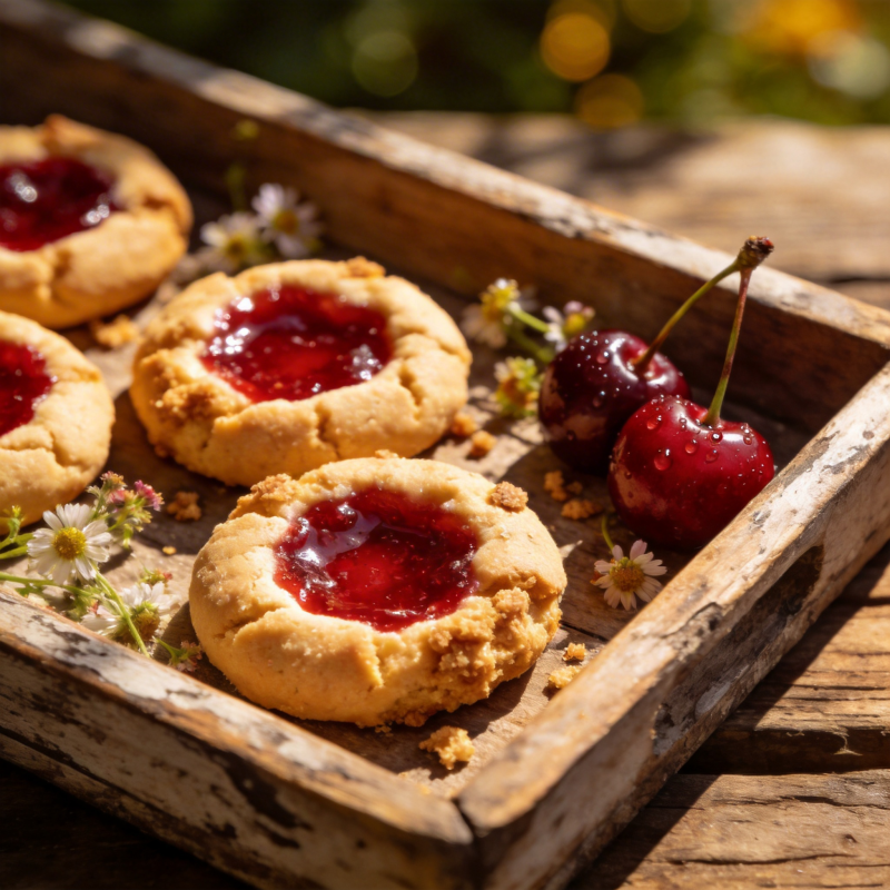 樱桃果酱饼干图片