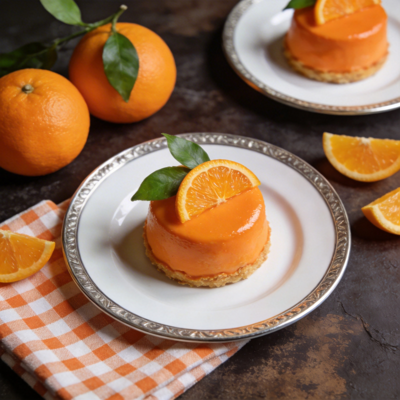 橙香慕斯蛋糕图片
