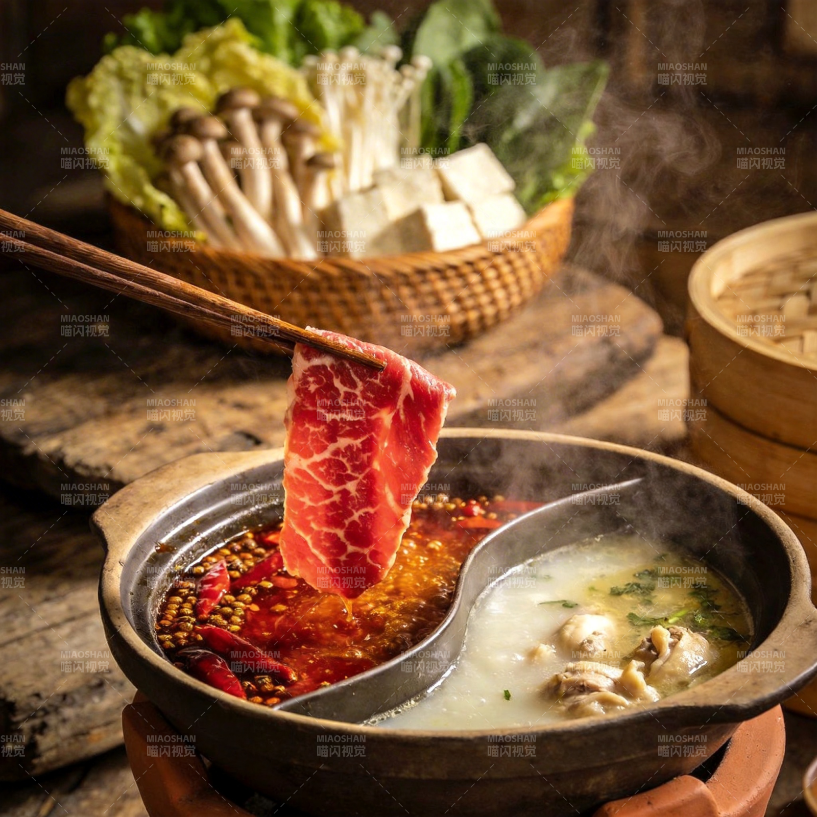 麻辣火锅鲜肉片图片