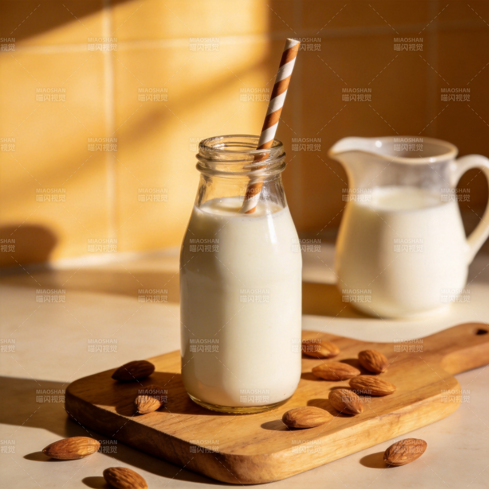 杏仁奶饮品图片