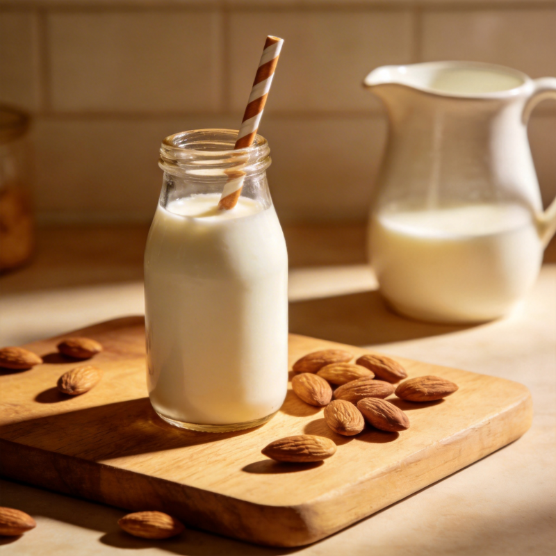 杏仁奶饮品图片