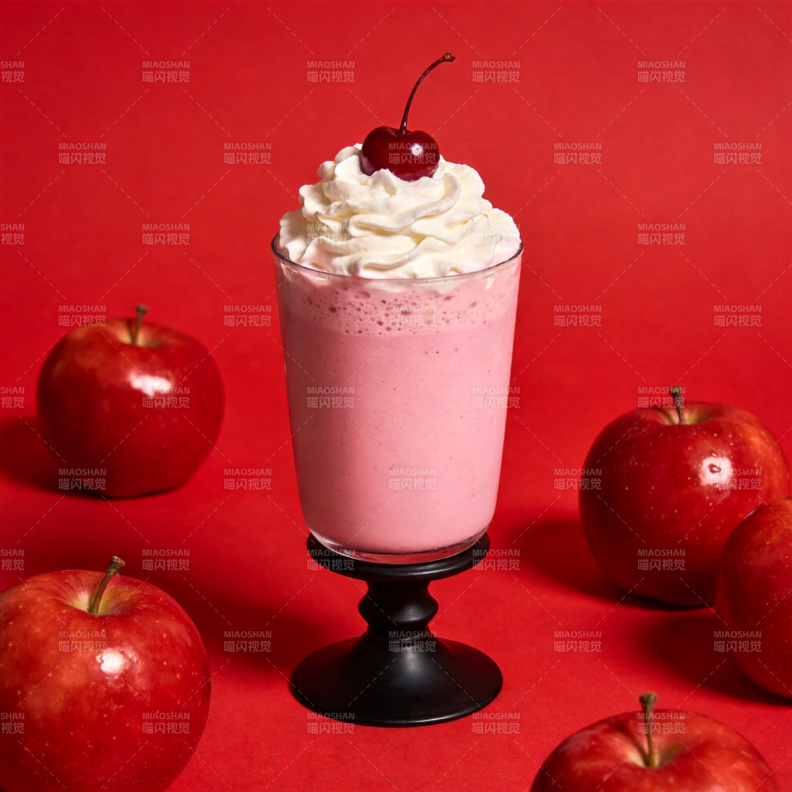 樱桃苹果奶昔图片