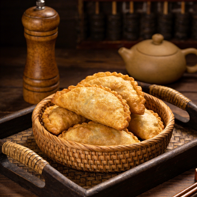 金黄酥脆煎饺图片