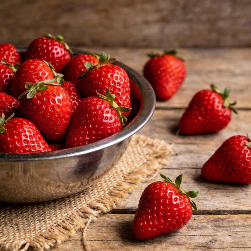 鲜红草莓满碗香图片
