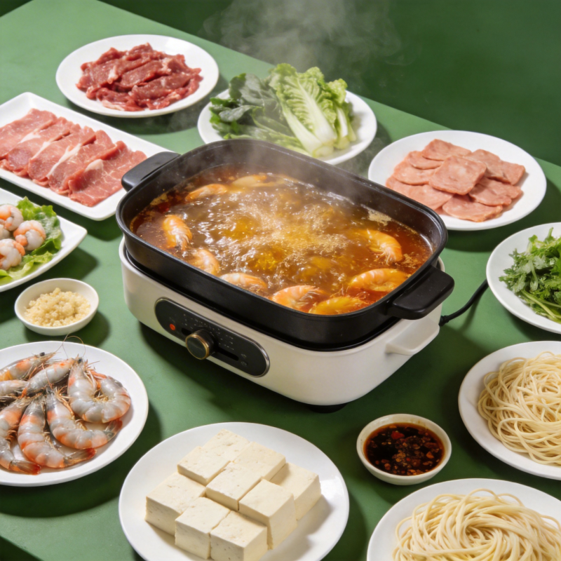 热气腾腾火锅宴图片