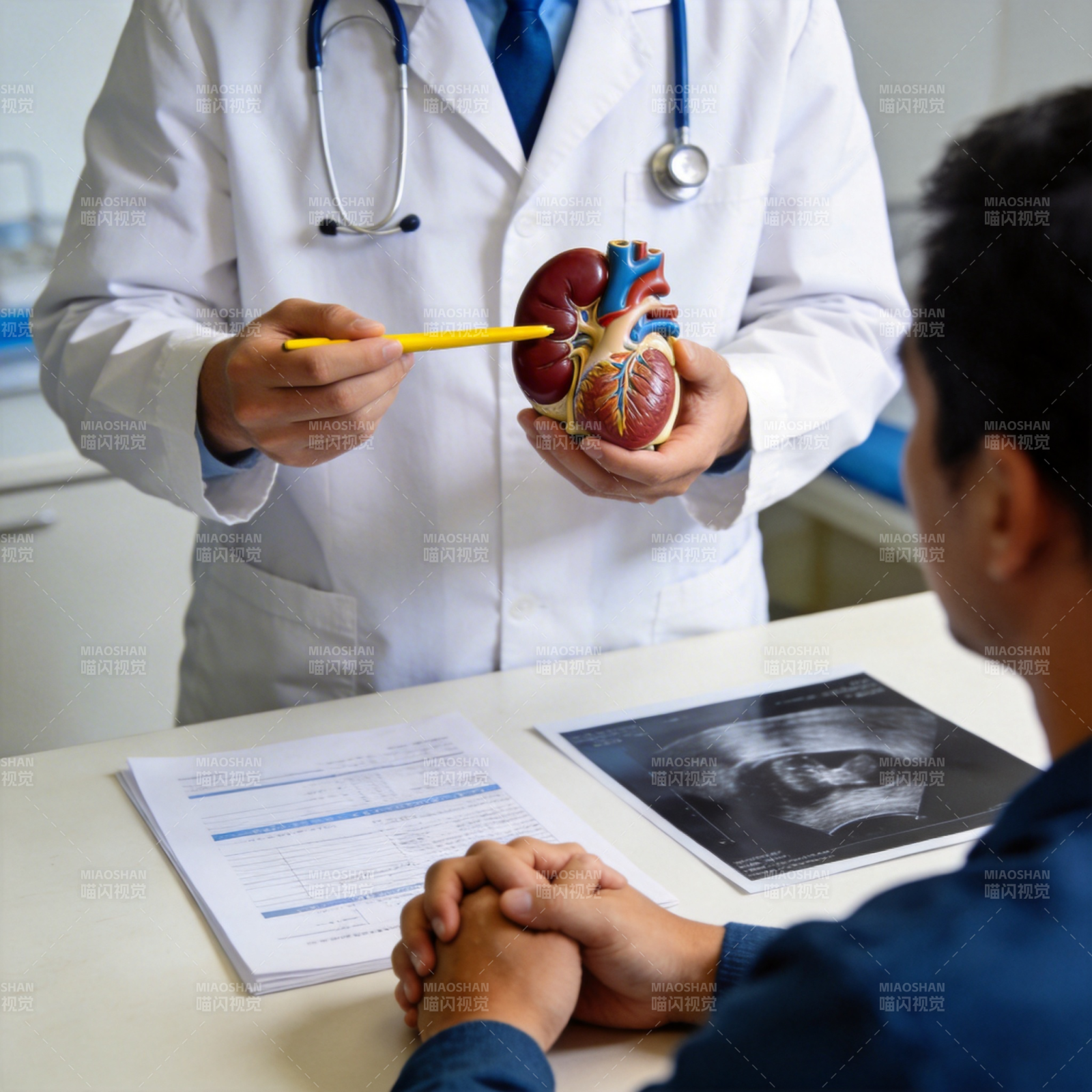 医生讲解心脏模型图片