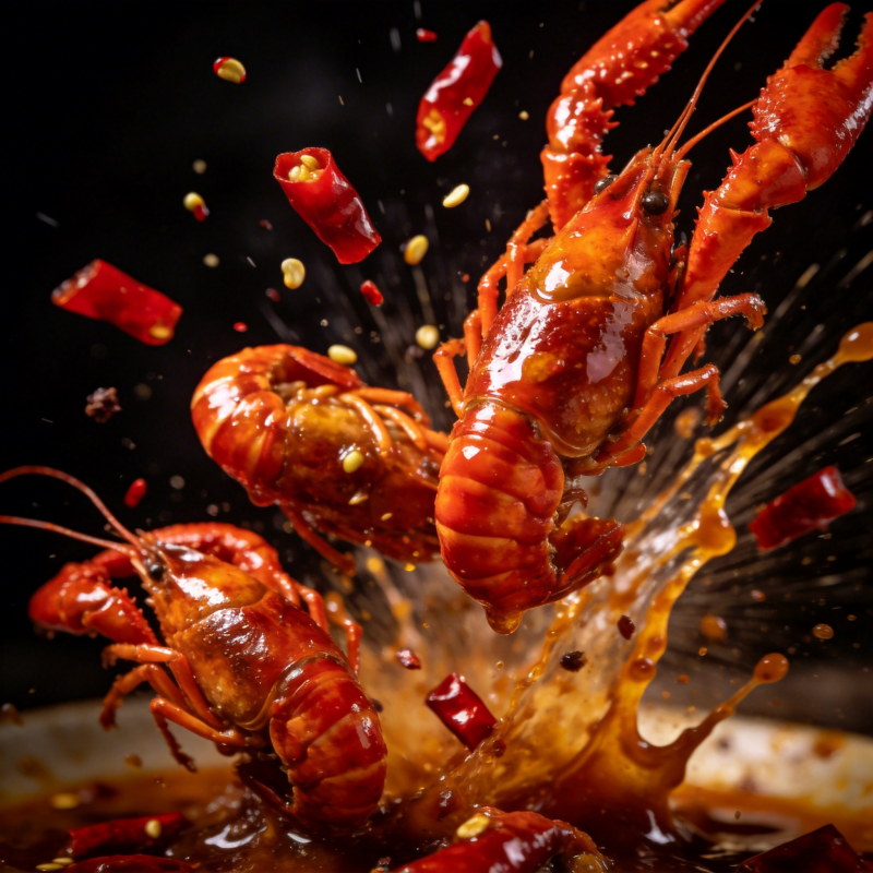 麻辣小龙虾飞溅图片