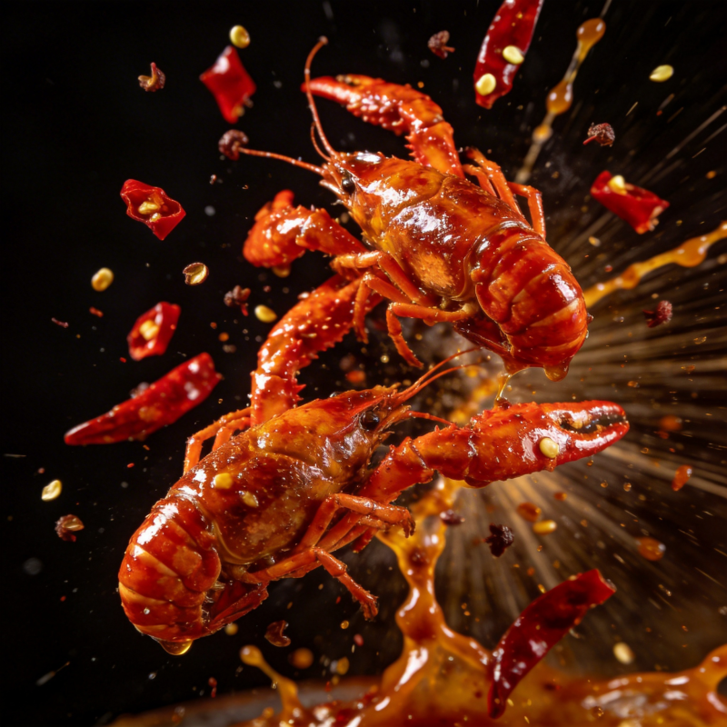麻辣小龙虾飞溅图片