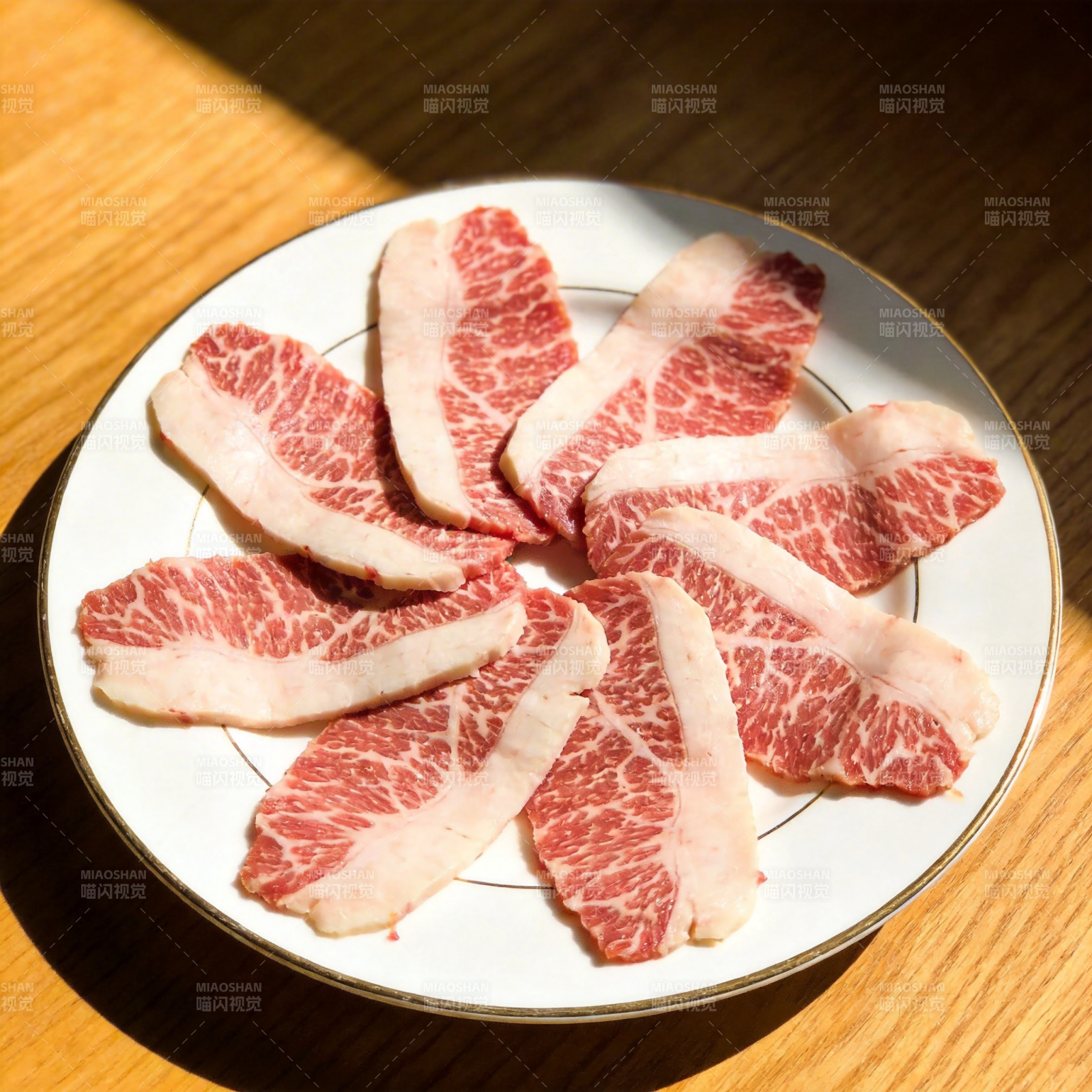 雪花牛肉片图片