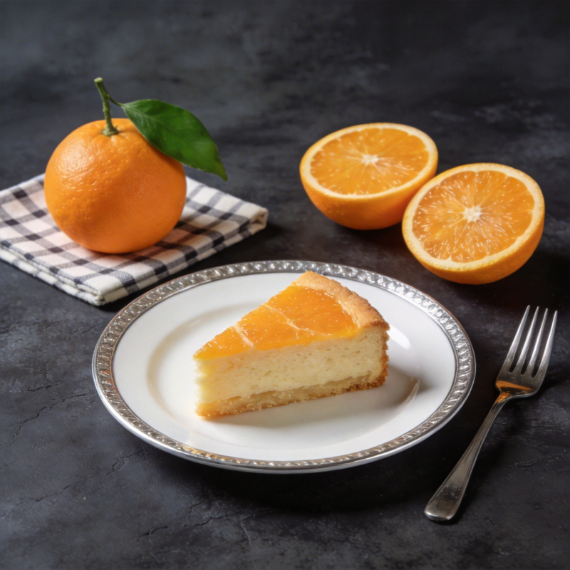 橙香芝士蛋糕图片