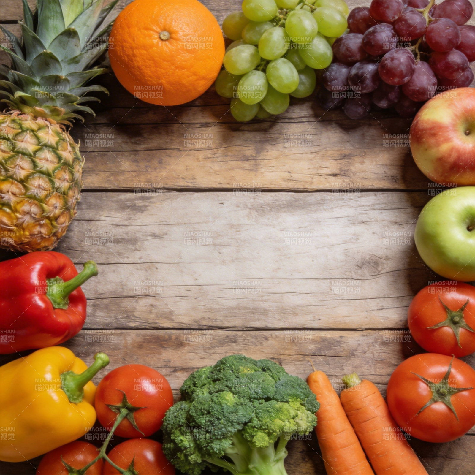 新鲜果蔬拼盘图片