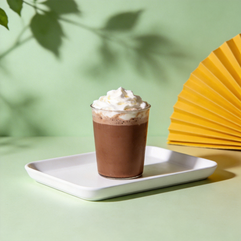 巧克力奶昔配奶油图片