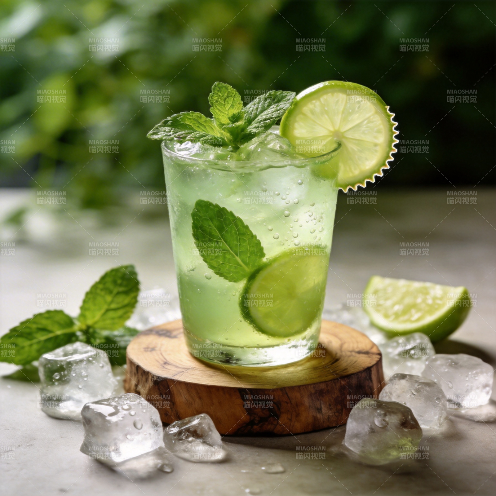 清凉薄荷青柠饮图片