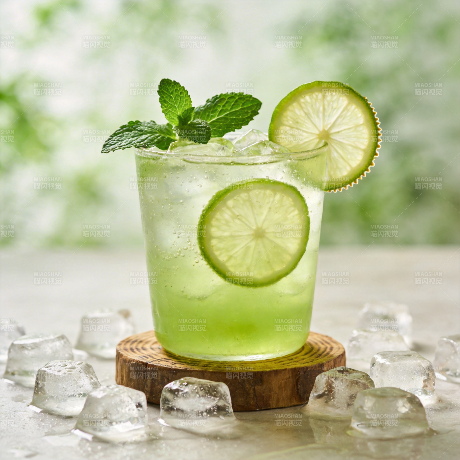 清新青柠薄荷饮图片