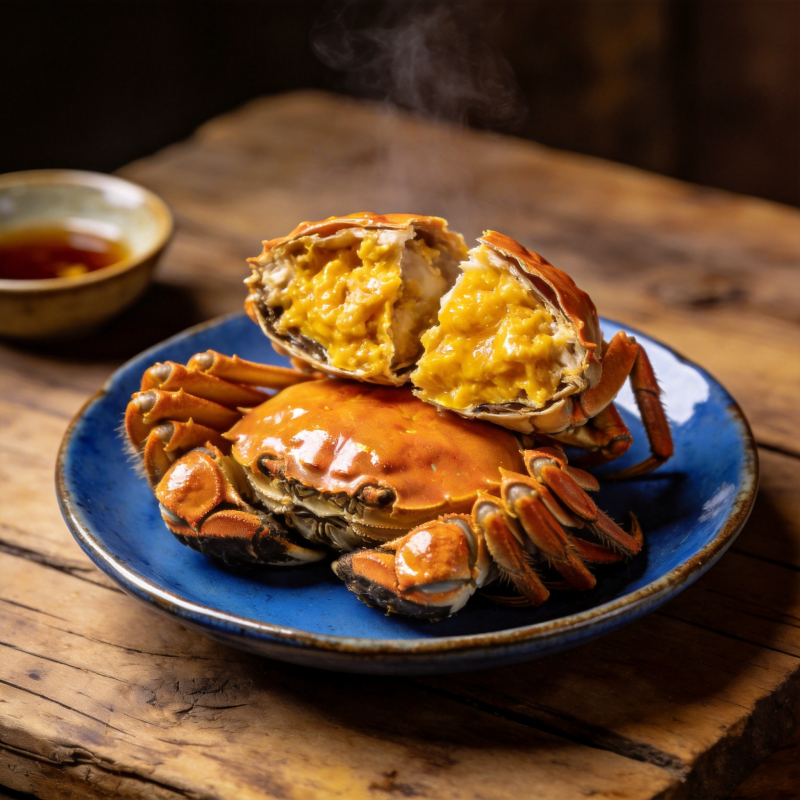 蒸蟹鲜美诱人图片